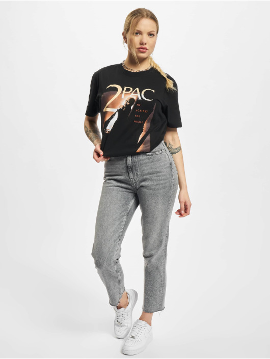 Mister Tee T-Shirty Ladies Tupac Me Against The World Cover czarny