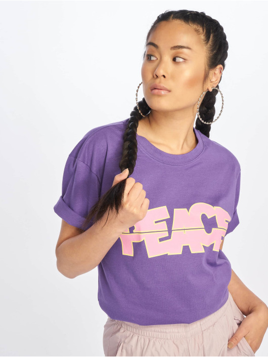 Mister Tee T-Shirty Peace Tall fioletowy