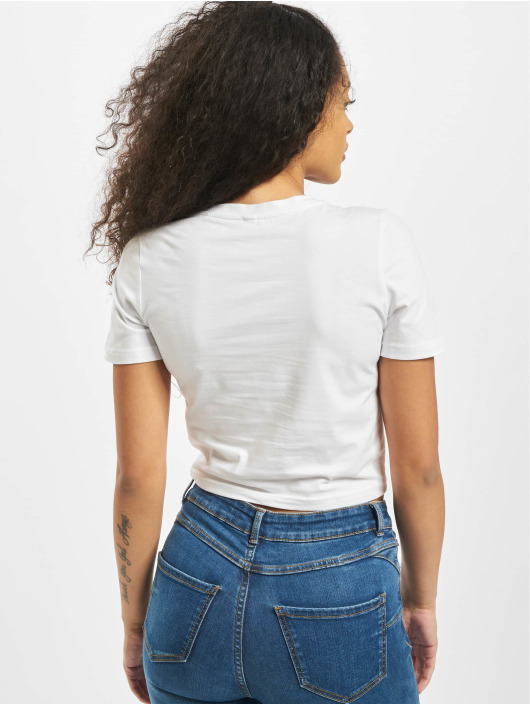 Mister Tee T-skjorter Ladies Tribal Cropped hvit