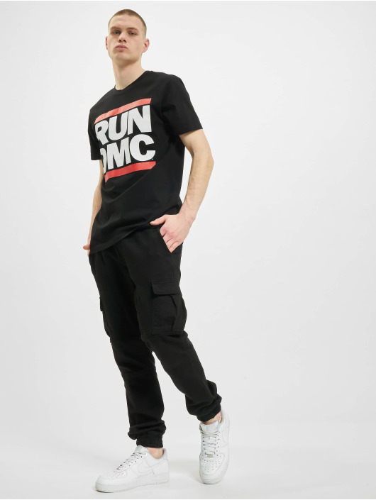 Mister Tee T-skjorter Run DMC Logo svart