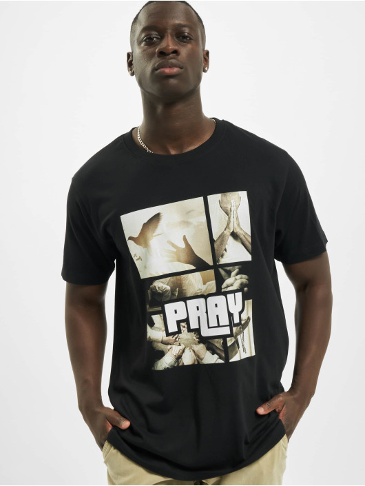 Mister Tee T-skjorter Tee Pray Motive svart