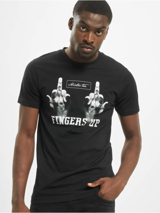 Mister Tee Tričká Fingers Up èierna