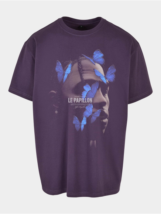 Mister Tee Upscale Camiseta Le Papillon Oversize púrpura