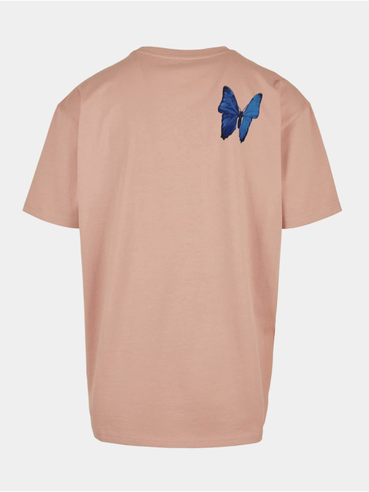 Mister Tee Upscale T-paidat Le Papillon Oversize roosa