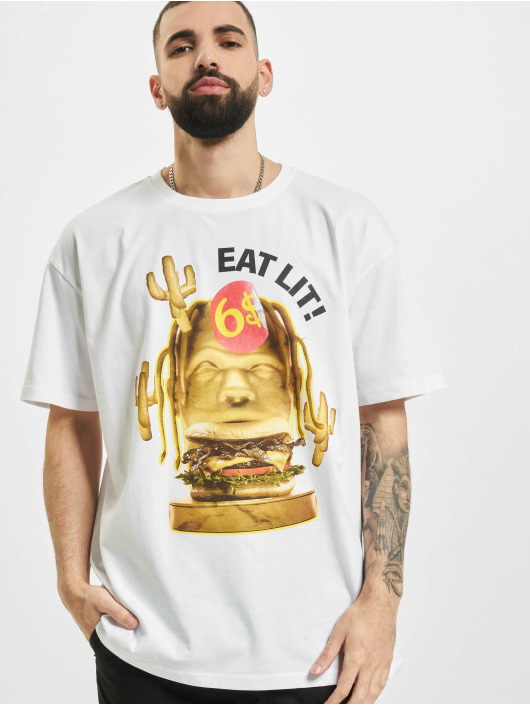 Mister Tee Upscale T-Shirt Eat Lit Oversize blanc