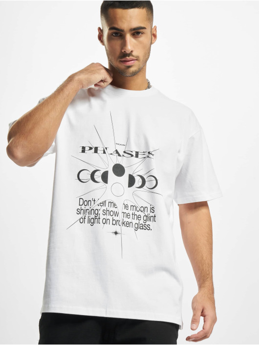 Mister Tee Upscale Herren T-Shirt Moon Phases in weiß
