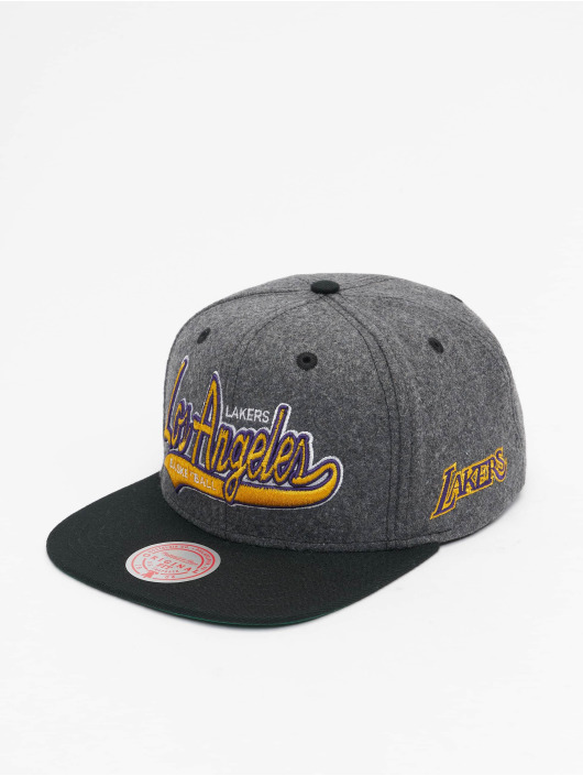 Mitchell & Ness Casquette Snapback & Strapback NBA Los Angeles Lakers HWC Melton COD gris