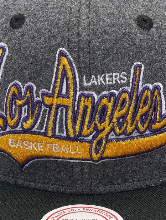 Mitchell & Ness Casquette Snapback & Strapback NBA Los Angeles Lakers HWC Melton COD gris