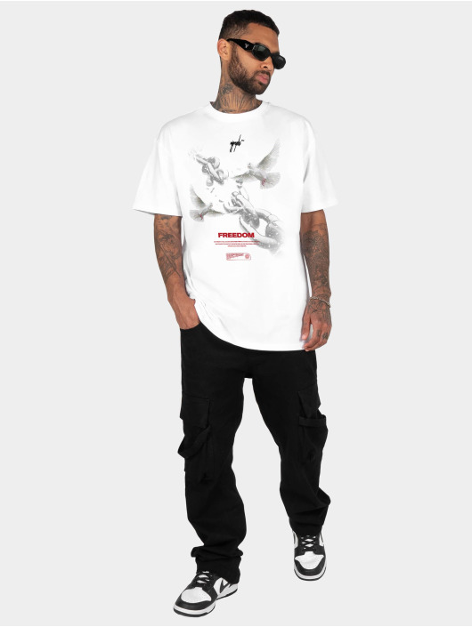 MJ Gonzales Camiseta Freedom X Heavy Oversized blanco