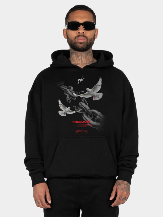 MJ Gonzales Felpa con cappuccio Freedom X Heavy Oversized nero