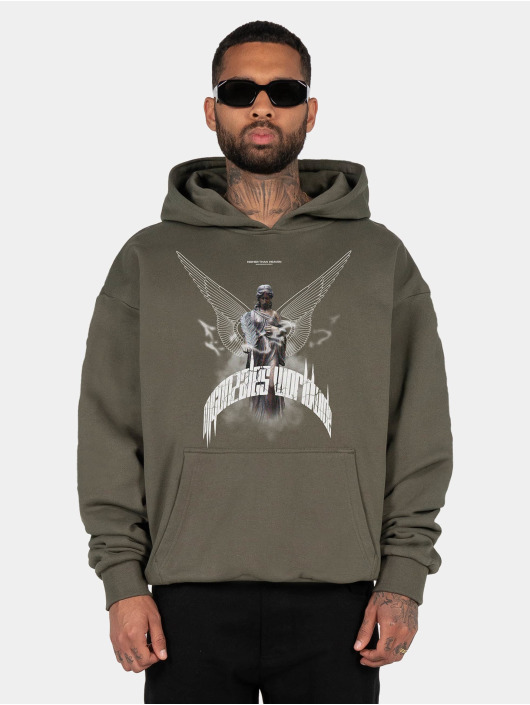 MJ Gonzales Hoodie Higher Than Heaven V.1 With Ultra Heavy olive