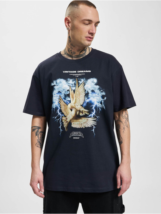 MJ Gonzales T-Shirt Vintage Dreams V.1 Heavy Oversized 2.0 blue