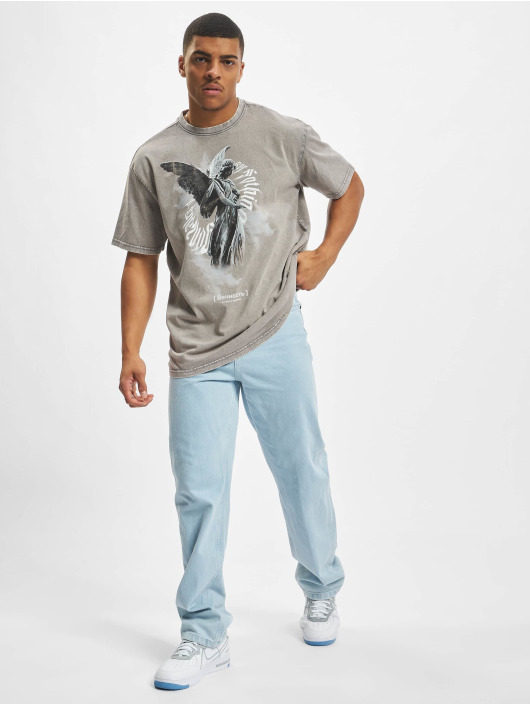 MJ Gonzales T-Shirt Angel 3.0 X Acid Washed Heavy Oversize grau