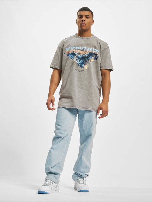 MJ Gonzales T-Shirt Eagle V.2 Acid Washed Heavy Oversize grey