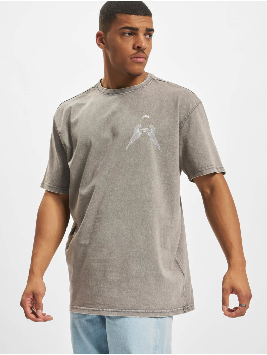 MJ Gonzales T-shirt Higher Than Heaven V.5 Acid Washed Heavy Oversize grigio
