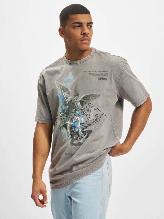 MJ Gonzales T-shirt Saint V.1 X Acid Washed Heavy Oversize grigio