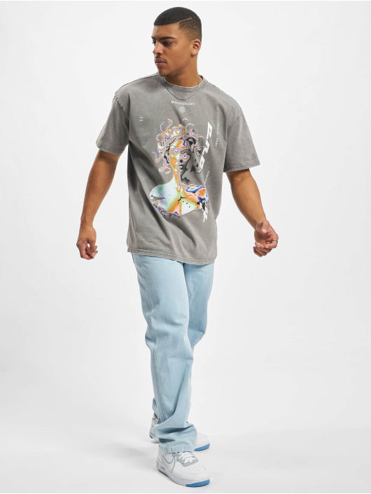 MJ Gonzales T-Shirt Medusa Acid Washed Heavy Oversize gris