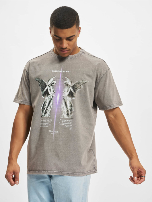 MJ Gonzales T-shirt The Truth V.1 Acid Washed Heavy Oversize grå