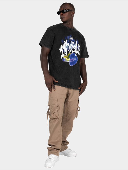 MJ Gonzales T-Shirt Kiss X Heavy Oversized Acid Washed noir
