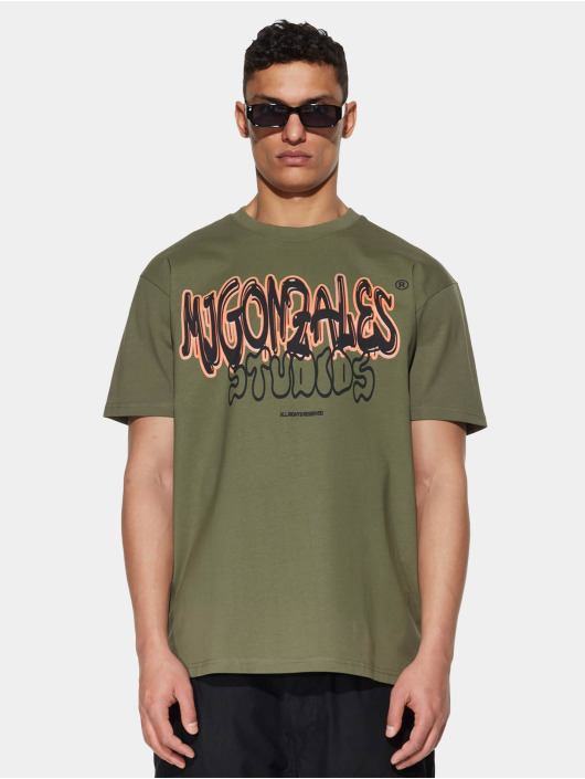 MJ Gonzales t-shirt Studio V 2 X Heavy Oversized olijfgroen