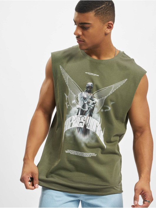 MJ Gonzales T-shirt Higher Than Heaven V.1 Sleeveless oliva