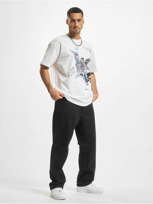 MJ Gonzales T-Shirt Heavy Oversized 2.0 ''Saint V.1'' /Blue Xl white