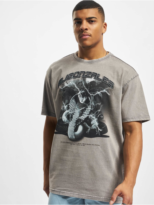 MJ Gonzales T-shirts Toxic V.2 X Acid Washed Heavy Oversize grå