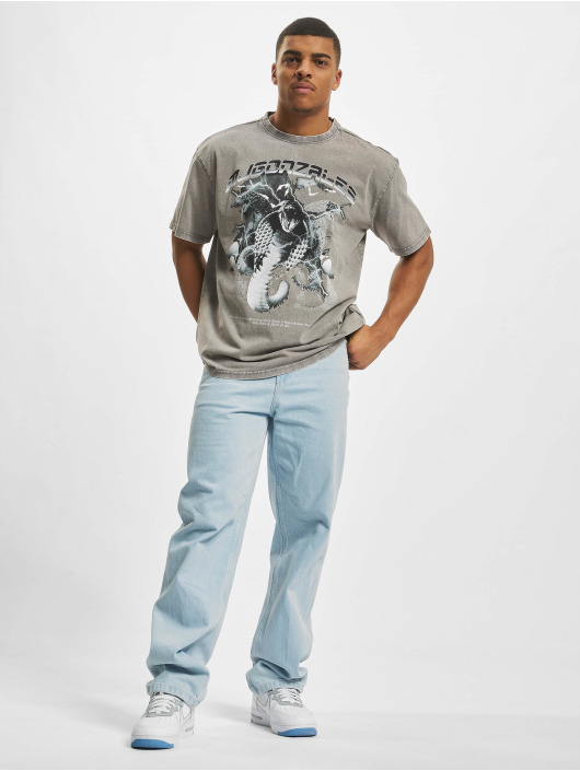 MJ Gonzales T-shirts Toxic V.2 Acid Washed Heavy Oversize grå