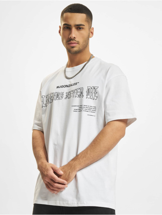 MJ Gonzales T-shirts Heavy Oversized 2.0 ''Legends Never Die'' hvid