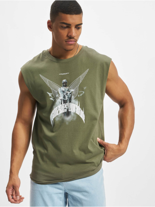 MJ Gonzales T-shirts Higher Than Heaven V.9 Sleeveless oliven
