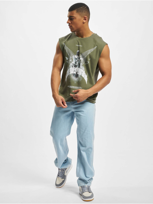 MJ Gonzales T-shirts Higher Than Heaven V.1 Sleeveless oliven