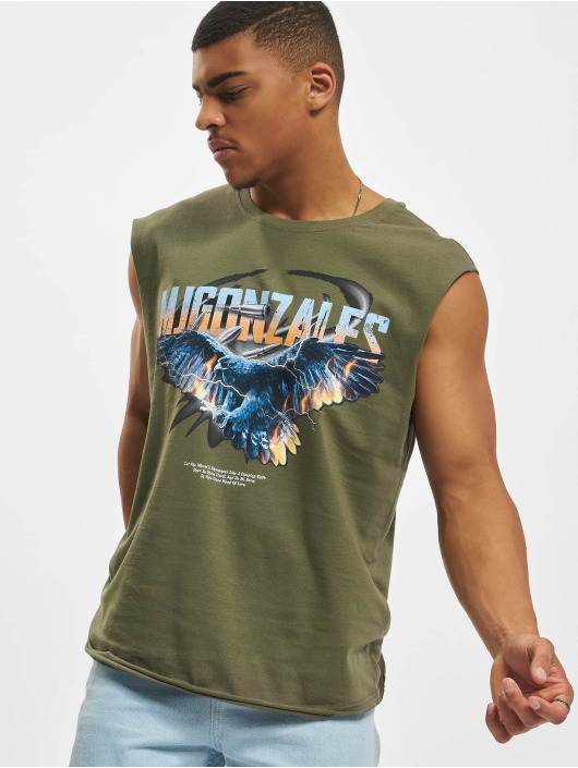 MJ Gonzales T-shirts Eagle V2. Sleeveless oliven