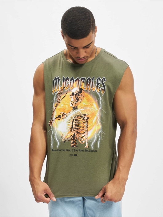 MJ Gonzales T-Shirty Hellride X Sleeveless oliwkowy
