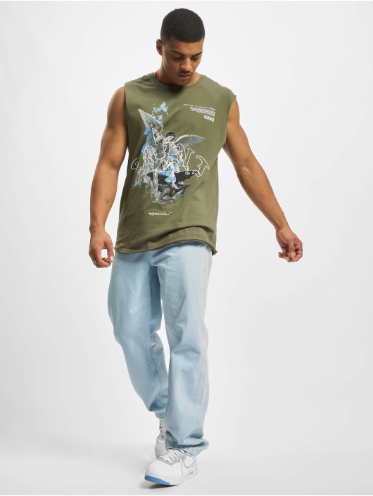 MJ Gonzales T-Shirty Saint V.1 X Sleeveless oliwkowy