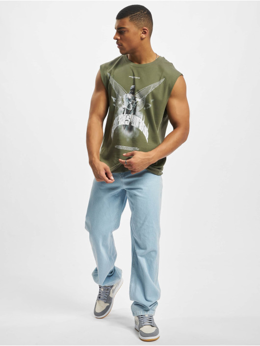 MJ Gonzales T-skjorter Higher Than Heaven V.1 Sleeveless oliven