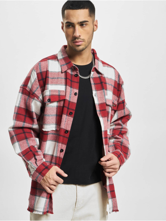 MJ Gonzales Transitional Jackets Heavy Flannel Oversized red
