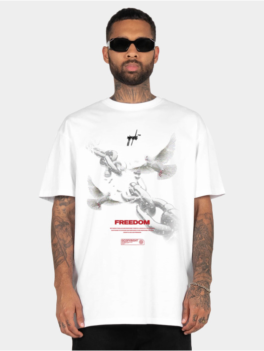 MJ Gonzales Trika Freedom X Heavy Oversized bílý