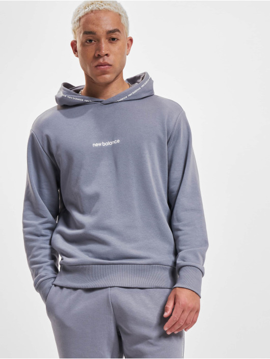 New Balance Felpa con cappuccio Essentials Fleece grigio
