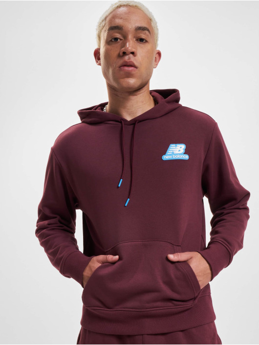 New Balance Hoodies Essentials Stacked Rubber New červený