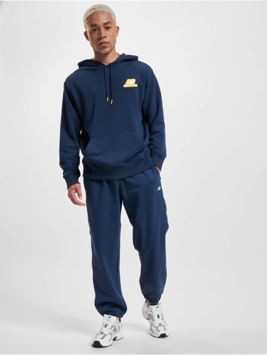 New Balance Hoody Essentials Stacked Rubber New blauw