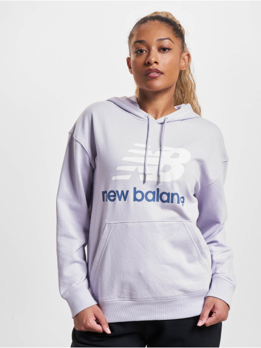 New Balance Hoody Essentials Stacked Logo paars
