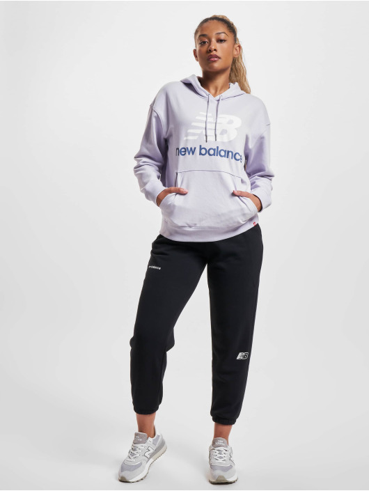 New Balance Hoody Essentials Stacked Logo paars