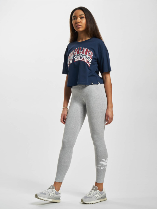 New Balance Leggings Essentials Stacked grigio