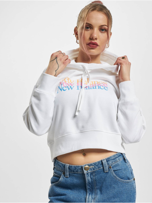New Balance Sweat capuche Essentials Celebrate Fleece blanc