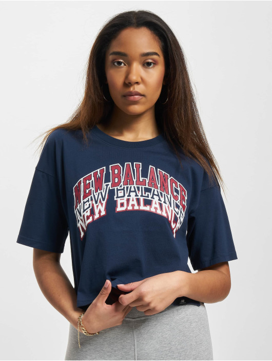 New Balance Damen T-Shirt College in blau