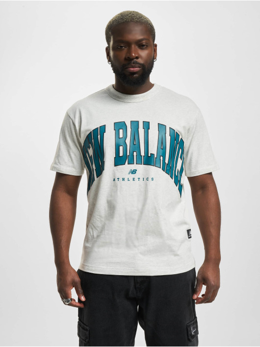 New Balance t-shirt Athletics Warped Classics grijs