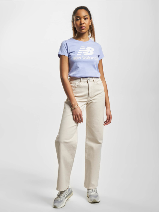 New Balance T-Shirt Essentials Stacked Logo purple