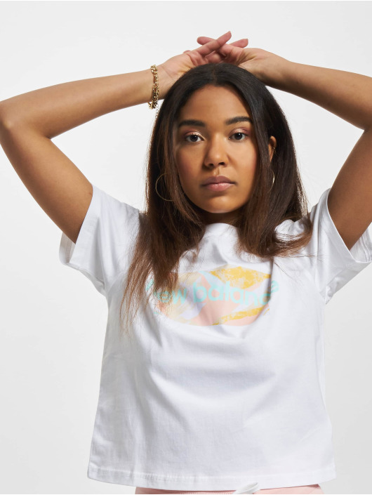 New Balance T-Shirt Athletics Mystic Minerals white