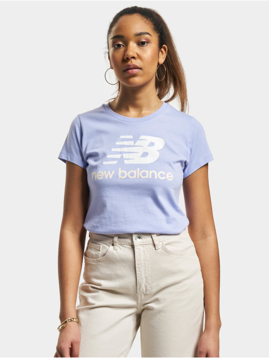 New Balance Trika Essentials Stacked Logo fialový