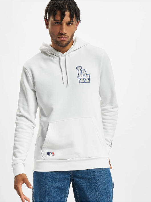 New Era Bluzy z kapturem MLB Los Angeles Dodgers Chain Stitch PO bialy